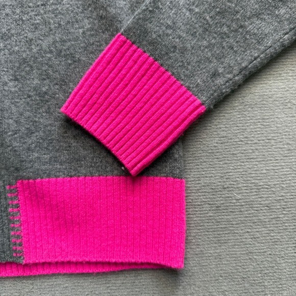 Brodie Womens Pure Cashmere  Maya Color Pop Crewneck Sweater Size XS Preppy - Picture 4 of 8